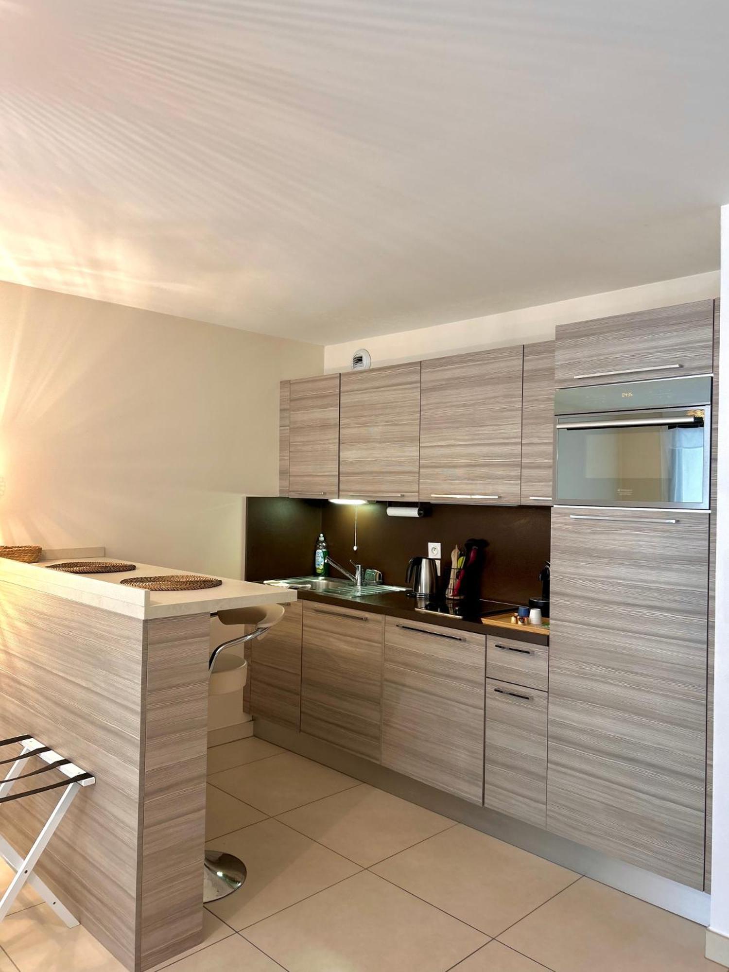 Studio Neuf - Portes De Monaco - Confort - Wifi - Clim Exterior foto